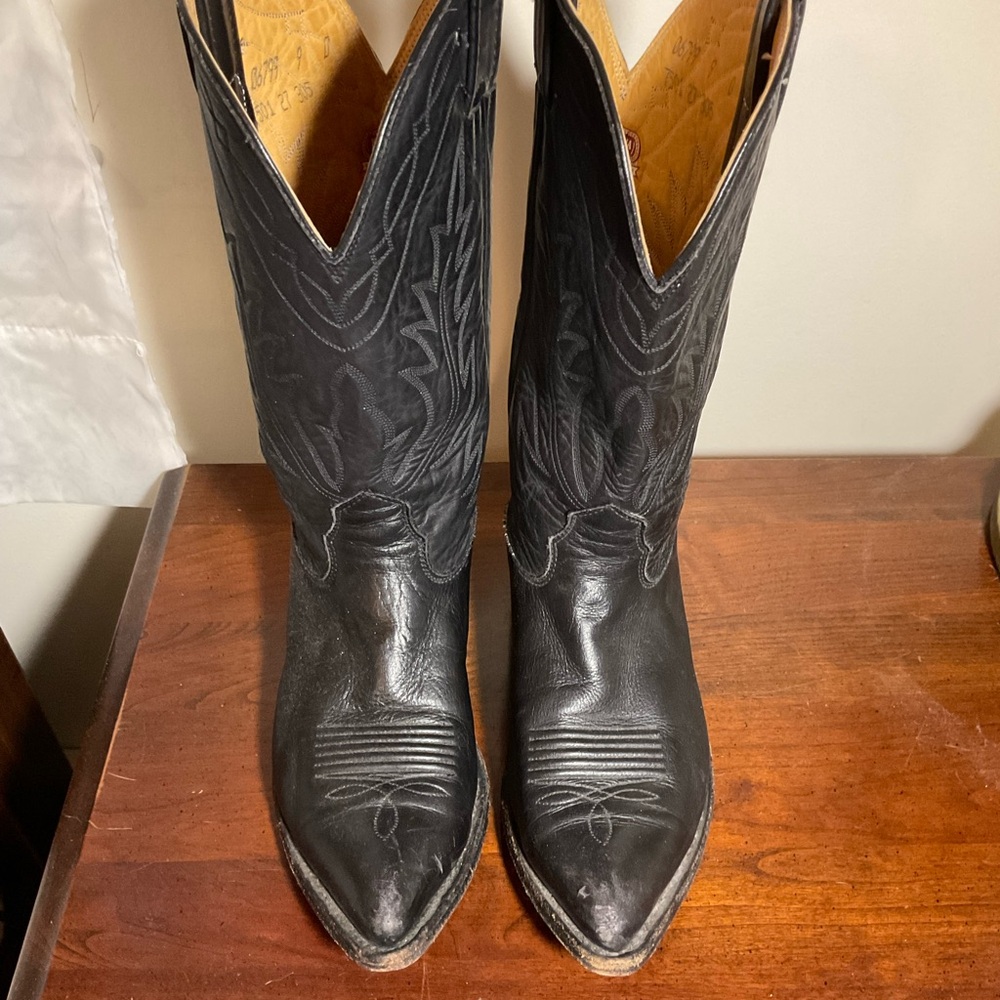 Nocona Men’s Black Leather Western Boots size 9